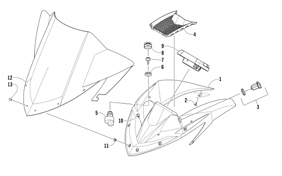 WINDSHIELD AND INSTRUMENTS ASSEMBLIES[101294]
