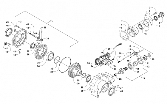 FRONT DRIVE GEARCASE ASSEMBLY