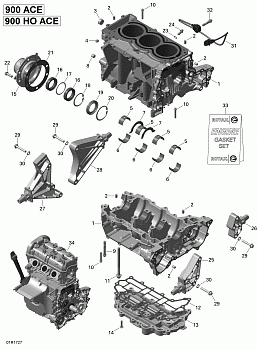 Engine Block - 900-900 HO ACE