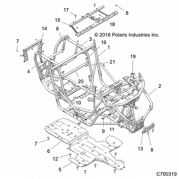 CHASSIS, MAIN FRAME AND SKID PLATES - Z20NAE92KL (C700319)