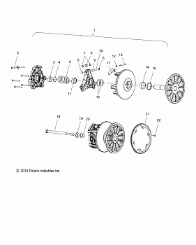 DRIVE TRAIN, CLUTCH, PRIMARY - S15DR6PEL (49SNOWDRIVECLUTCH15PROS)