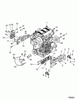ENGINE, MOUNTING - R16RTAD1A1/E1 (700524)