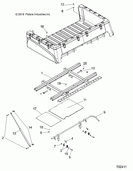 BODY, BOX MOUNTING - R19RNA57B1/B9/EBX (702411)