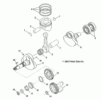 CRANKSHAFT and PISTON - R06RD50AB/AC (4999203249920324D11)