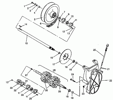 DRIVE TRAIN ASSEMBLY 440 XCR 0941760 (4925182518019A)
