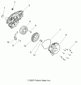 ENGINE, MAGNETO - R08VH76AD/AG (49ATVMAGNETO08VISTA)