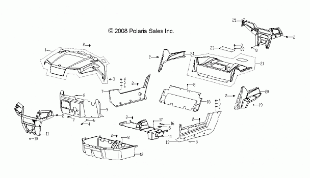 BODY, HOOD, BUMPERS, PANELS, FLOOR and RACK - R14VA17AA/AF (49RGRMOLDINGS09RZR170)