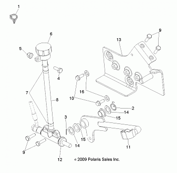 BRAKES, BRAKE PEDAL and REAR MASTER CYLINDER - A10NG50AA (49ATVBRAKERR10TBLZR)