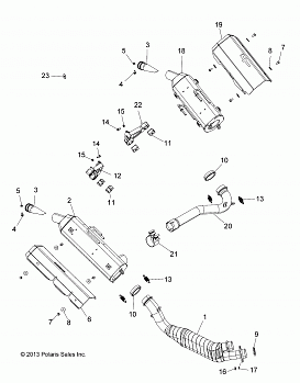 ENGINE, EXHAUST - A15SVE95FW (49ATVEXHAUST14SCRAM)