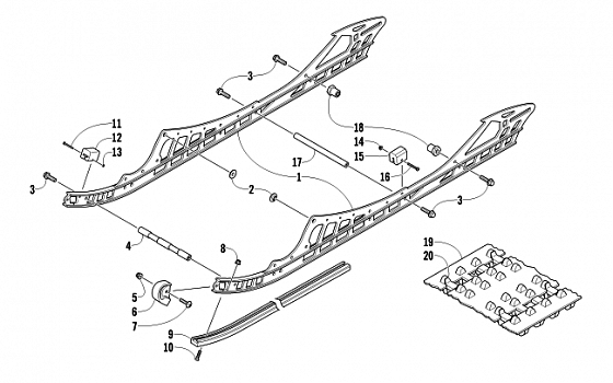 SLIDE RAIL AND TRACK ASSEMBLY