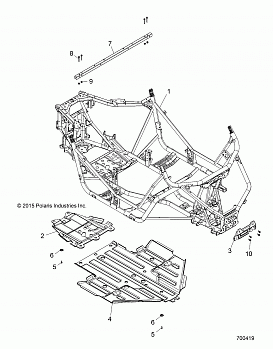 CHASSIS, MAIN FRAME AND SKID PLATE - Z18VBE99BW (700419)