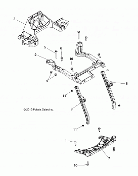 BODY, FRONT RACK SUPPORT - A18SVS95CR/ER