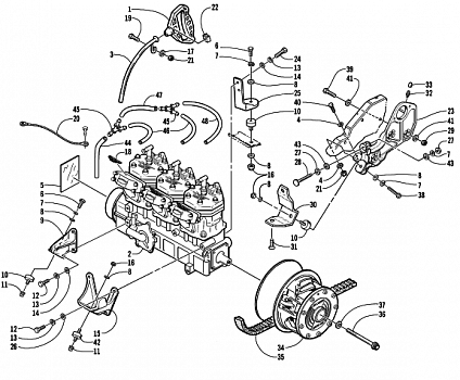 ENGINE AND RELATED PARTS