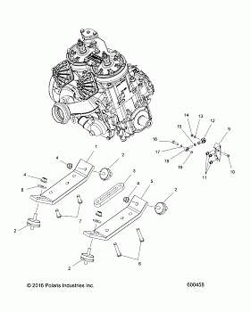 ENGINE, MOUNTING - S18MBX6JSA/JEA (600458)