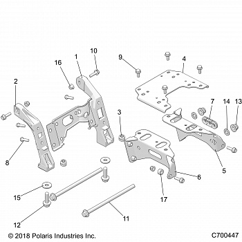 CHASSIS, MOUNTING, FRONT GEARCASE - Z19VEE92AM/BM (C700447)