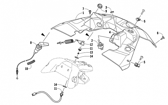 CONSOLE AND SWITCH ASSEMBLY