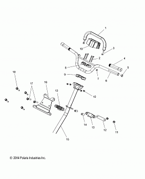 STEERING, HANDLEBAR, STEERING POST - S18CFF5BSL/BEL (49SNOWHANDLEBAR15550155)