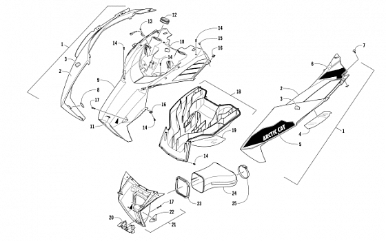 HOOD AND AIR INTAKE ASSEMBLY