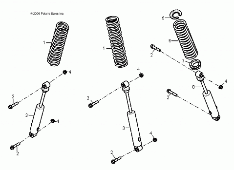 SUSPENSION, SHOCKS - A11KA05AB/AD (49ATVSUSP07PRED50)