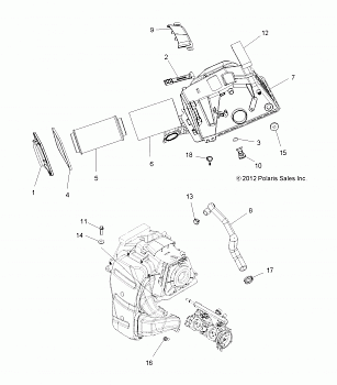 ENGINE, AIR INTAKE - A14GH9EAW (49ATVAIRINTAKE13850SCRAM)