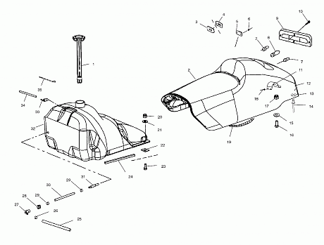 SEAT and GAS TANK - S01NB4BS (4960876087A004)