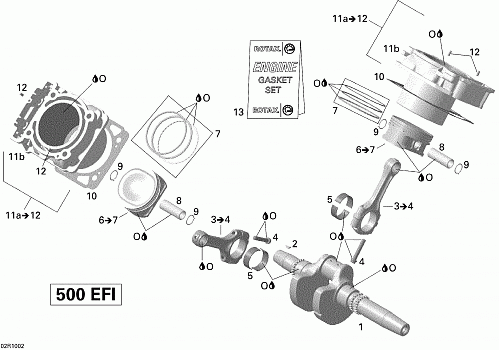 Crankshaft, Piston And Cylinder V1_STD, XT, XT-P