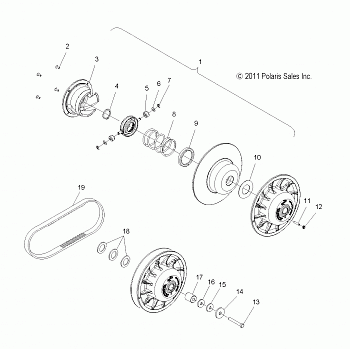 DRIVE TRAIN, CLUTCH, SECONDARY - S19EKB6PSL (49SNOWDRIVENCLUTCH1322948)