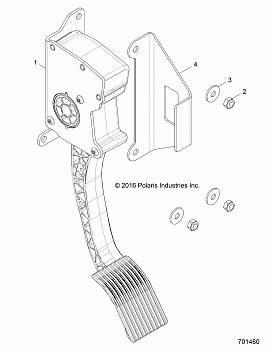 ENGINE, THROTTLE PEDAL - Z18VBE99BW (701480)