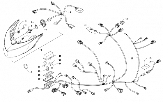 HEADLIGHT AND WIRING ASSEMBLIES