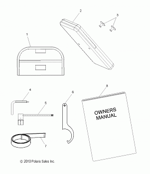 TOOLS, TOOL KIT and OWNERS MANUAL - S16CM8 ALL OPTIONS (49SNOWTOOL11800RMK)