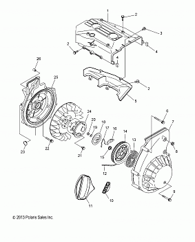 ENGINE, BLOWER HOUSING and RECOIL STARTER -  S20CEA5BSL (49SNOWBLOWER14550)