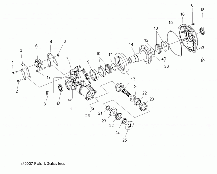 GEARCASE, DIFFERENTIAL, INTERNAL COMPONENTS - R08VH76AD/AG (49RGRGEARCASERR08VISTA)