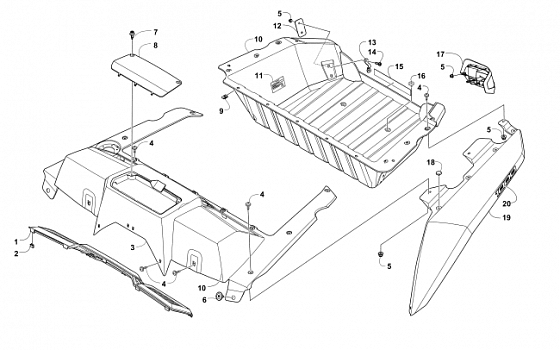 CARGO BOX AND TAILLIGHT ASSEMBLY