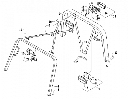 CANOPY AND TAILLIGHT ASSEMBLY