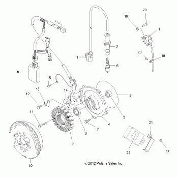ELECTRICAL, IGNITION SYSTEM - A13MB46TH (49ATVMAGNETO12SP400)