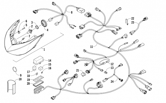 HEADLIGHT AND WIRING ASSEMBLIES