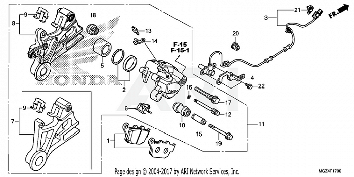 REAR BRAKE CALIPER