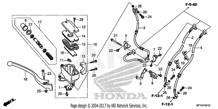 FRONT BRAKE MASTER CYLINDER (ABS)