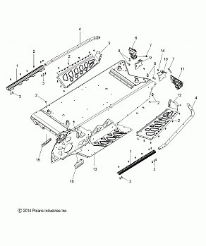 CHASSIS, TUNNEL and REAR ASM. - S15DR6PEL (49SNOWCHASSISRR15PROSB)