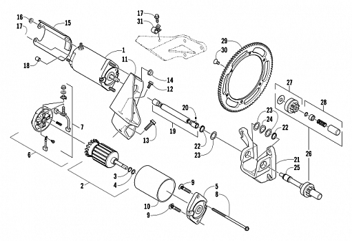 FLEX-DRIVE STARTER MOTOR ASSEMBLY