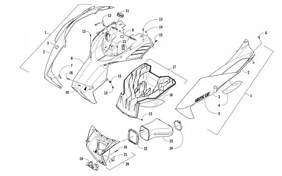 HOOD AND AIR INTAKE ASSEMBLY