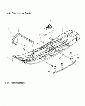 STEERING, SKI ASM. - S15CU5BSL/BEL (49SNOWSKIASM15VOY155)