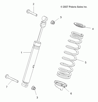 SUSPENSION, SHOCK, REAR - A14GH85AD (49ATVSHOCKRR7043169)