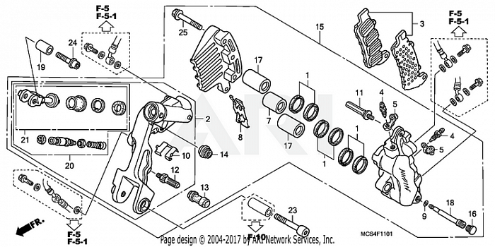 LEFT FRONT BRAKE CALIPER