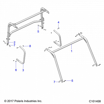 CHASSIS, CAB FRAME AND SIDE BARS - A18HZA15N4 (C101408)
