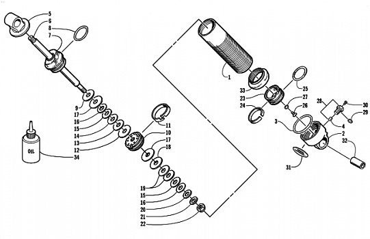 REAR SUSPENSION FRONT ARM SHOCK ABSORBER