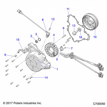 ENGINE, STATOR AND FLYWHEEL - R19RRB99A9 (C700050)