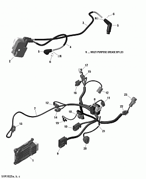 Engine Harness and Electronic Module - 1000R EFI (Outlander Package XMR)