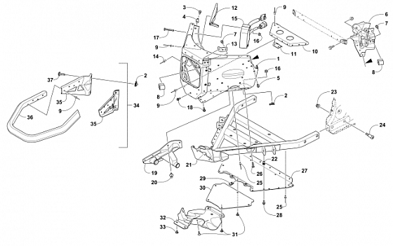 FRONT BUMPER AND FRAME ASSEMBLY