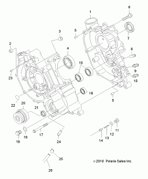 ENGINE, CRANKCASE - A11MB46FZ (49ATVCRANKCASE11SP500)